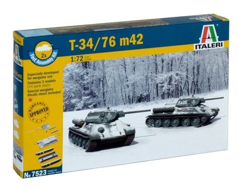 02 Tanque T-34/76 M42 Escala 1:72 Italeri Ita7523