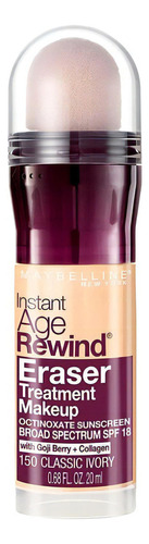 Base de maquillaje líquida Maybelline Instant Age Rewind Instant Age Rewind tono classic ivory 150 - 20mL 20g