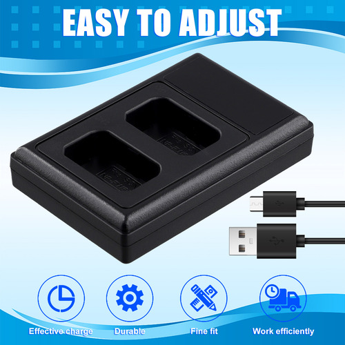 Cargador De Batería Dual Usb Lcd Para Cámara Np-fw50/bn1/bx1
