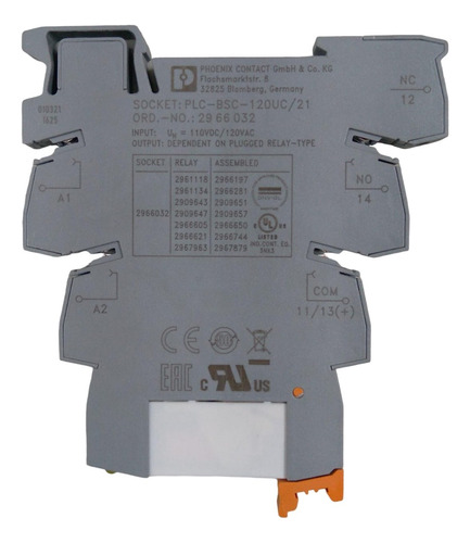 Rele Auxiliar - 120v - Plc-bsc-120uc/21 - Phoenix