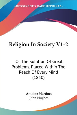 Libro Religion In Society V1-2: Or The Solution Of Great ...