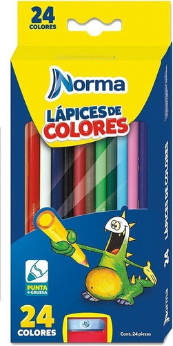 Lapices De Colores Norma Caja Con 24 Piezas Punta 4mm