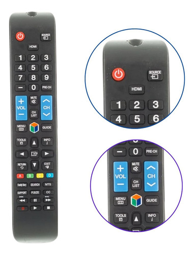 Kit C/2 Controle Compatível Com Tv Smart Samsung Bn98-03767b