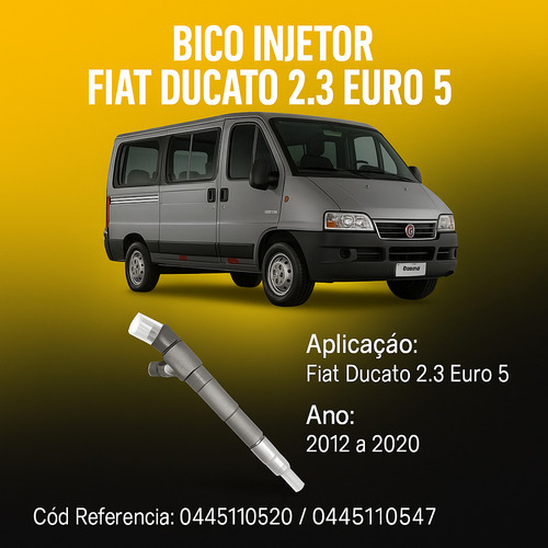 Bico Injetor Fiat Ducato 2.3 Euro 5 0445110520