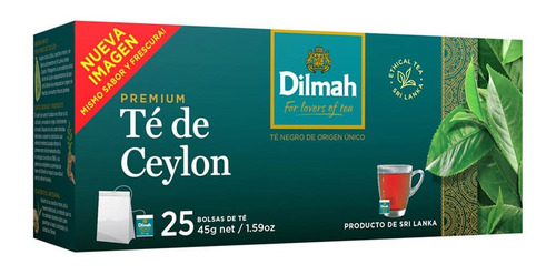 Té Negro Puro De Ceylon Premium Dilmah - 25 Bolsitas