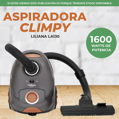 Imagen 3 de 7 de Aspiradora Liliana Climpy 1600w Bolsa Lavable 2 Litros La130