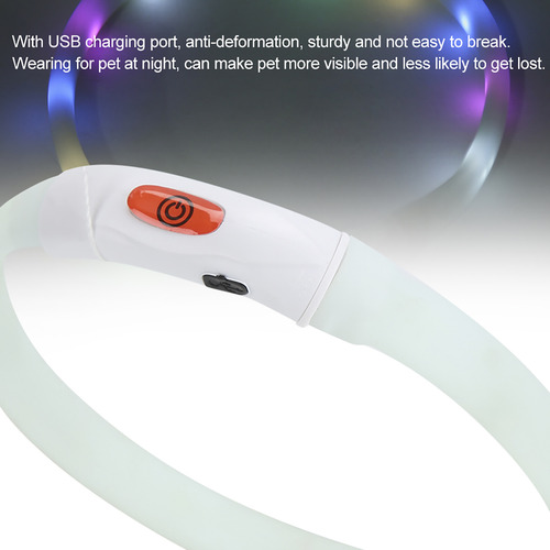 Collar Led Para Mascotas, Marquesina Multifunción, Ajustable