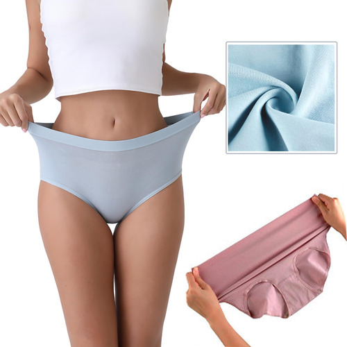 Y 6 Pcs Calzoncillos De Algodón De Talla Grande Para Mujer