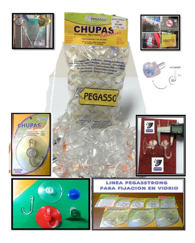 Imagen 8 de 10 de Publicidad Chupa Transparen 9cm+gancho Paqx3unds