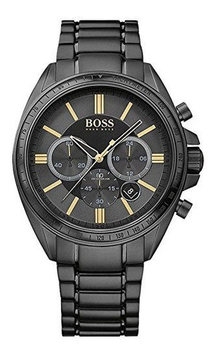 Reloj Cronógrafo Hugo Boss Negro Para Hombre,*****