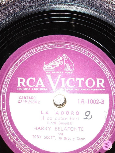 Pasta Harry Belafonte Tony Scot Rca Victor C118