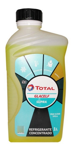 Liquido Refrigerante Total Glacelf Supra Amarillo Tipo A 1 L