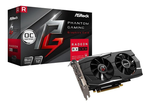 Placa de video AMD ASRock  Phantom Gaming D Radeon RX 500 Series RX 580 PG D RADEON RX580 8G OC OC Edition 8GB