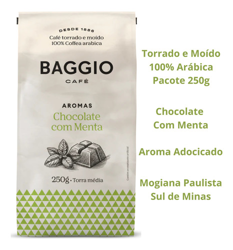 Café café torrado e moído Baggio Cafe Torrado em sachê 0.75 kg pacote x 3