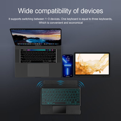 Funda De Cuero Con Teclado For Samsung Galaxy Tab S8 X700/s