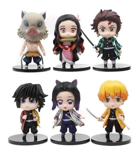 Demon Slayer Kimetsu No Yaiba Colección X 6 Figuras En Bolsa