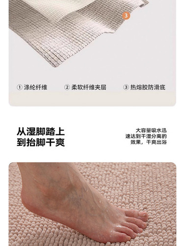 Alfombra De Baño De 40 X 60 Cm Que Absorbe El Agua Y Es .