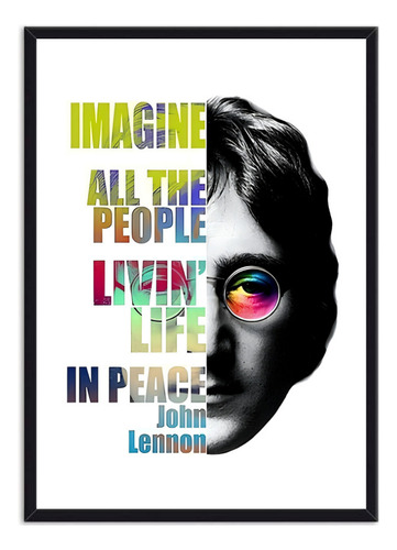 Cuadro Decorativo John Lennon 43x33 Cm