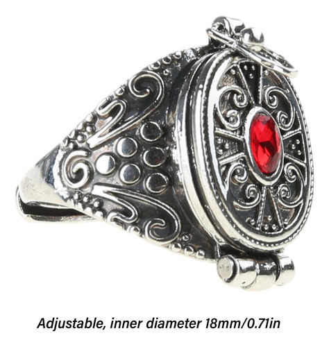 Anillo Gawu Box Con Compartimento Secreto Para Joyas Y Hierb