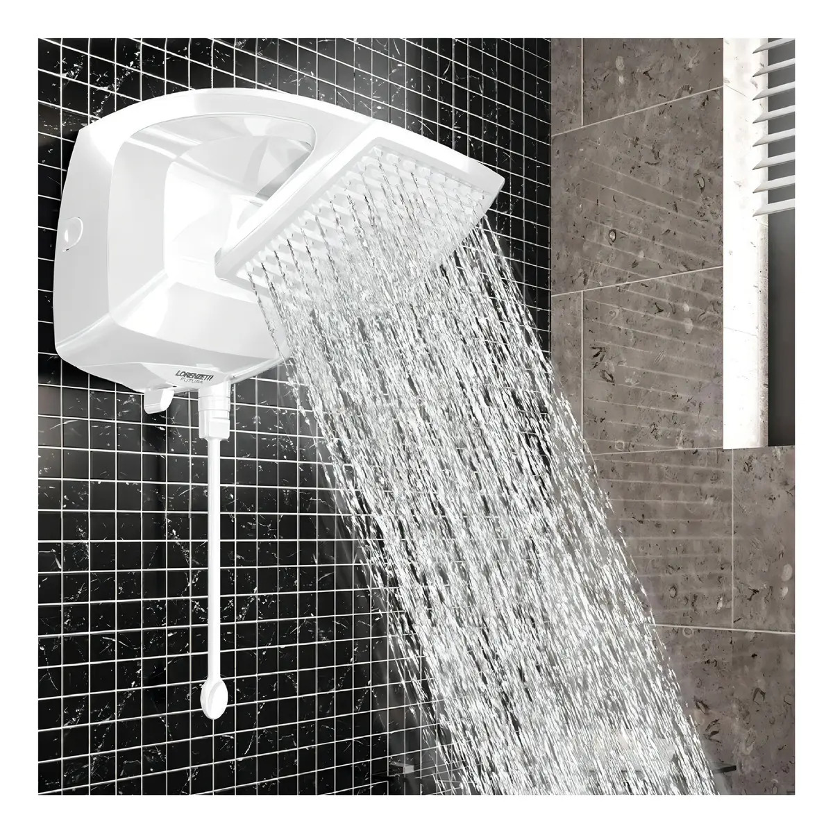 Chuveiro Futura Eletrônico Lorenzetti Branco 5500w