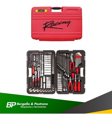 Set Herramientas Stanley Racing 150 Pzas. Maletin Caja Tubos