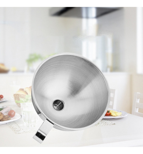 Embudo Acero Inoxidable Multiusos Metalico Cocina 13cm 6 Pzs