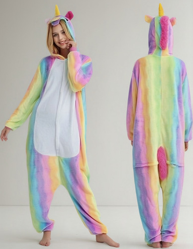 Pijama Entera Unicornio Adulto Enterito Multicolor