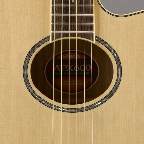 Violão eletroacústica Yamaha APX600 para destros natural pau-rosa brilhante