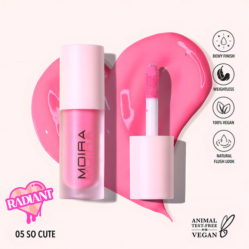 Rubor Líquido Matte Y Luminoso Love Steady Moira Cosmetics Tono Del Maquillaje So Cute