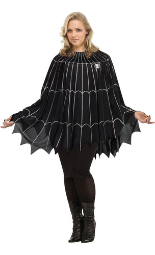 Fun World - Disfraz De Poncho De Araña Para Mujer, Talla Gra