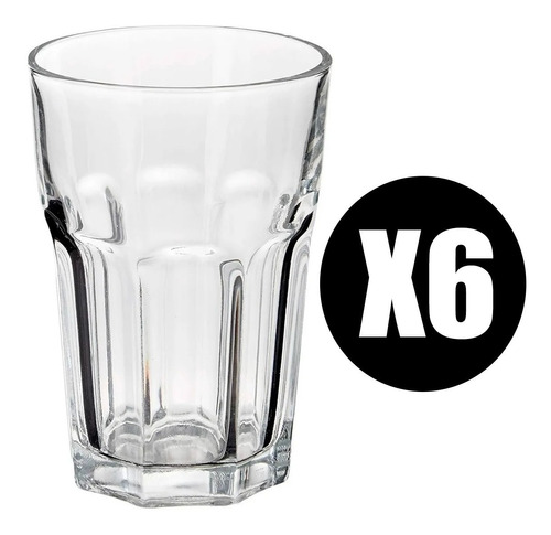 Vaso Vidrio Grueso Oslo Rigolleau 400 Ml X6 Uni. Silmar