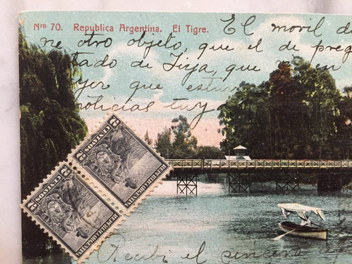 Postal  El Tigre En 1907 Argentina 