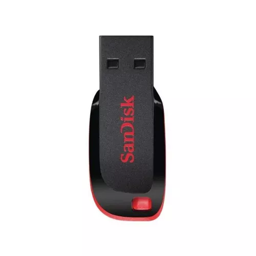 Memoria USB SanDisk Cruzer Blade 64GB 2.0 negro y rojo