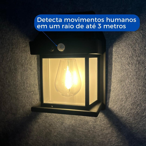 Luminária Energia Solar Andarela Com Sensor De Presença Led