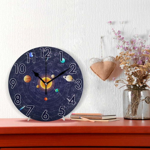 Chic House Reloj Ciencia Espacial Sistema Solar Planeta Baño