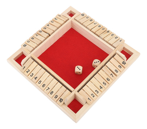 Juegos De Mesa De Madera De 4 Caras Wood Shut The Dice Game