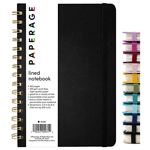 Cuaderno Para Bullet Journal Agenda Rayado Color Negro 