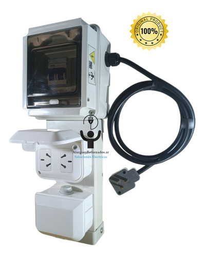 Tablero Eléctrico Obra Exterior 10ax4u Ip65 2mt 3x2,5mm