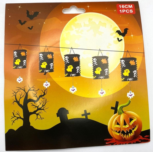 Farol Colgante De Papel Decoracion Halloween