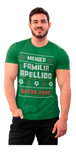 Playera Personalizada Familia Mex- Ugly Sweater - Qatar 2022