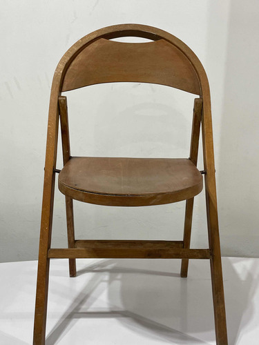 Silla Plegable De Madera Antigua