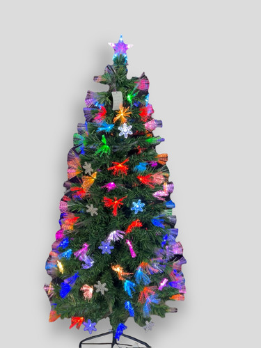 Arbol Led Fibra Optica 2,10 Snowflake Multicolor 