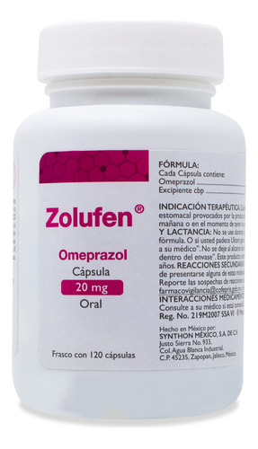 Zolufen Omeprazol 120 Caps 20 Mg