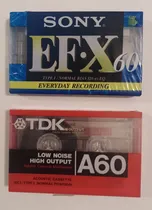 Comprar Cassettes Audio Sony Efx60 Y Tdk A60 De Los 90 ¡sellados!