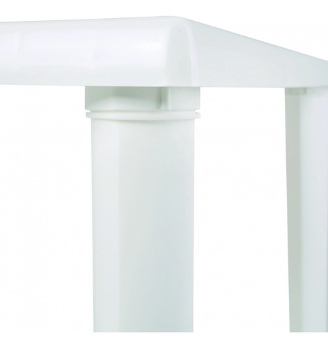 Imagem 8 de 10 de Kit Mesa Plastica Quadrada Desmontável + 4 Banquetas Branca
