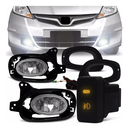 Kit Farol Milha Honda Fit 2012 2013 2014 Modelo Neblina