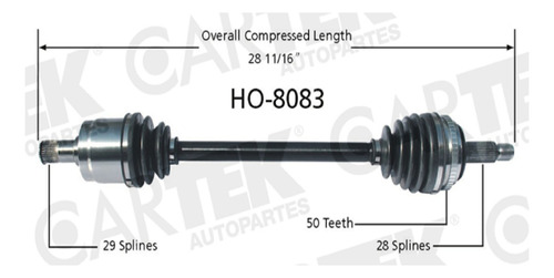 Flecha Delantera Izquierda Odyssey 2001-2002 Completa Ck