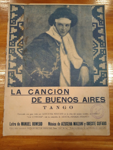 La Cancion De Buenos Aireas Romero Maizani Tango Partitura