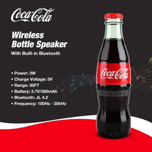 Altavoz Bluetooth Con Forma De Botella De Coca-cola Con Tecn