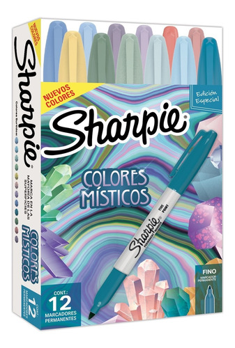 Marcadores Sharpie Fino X12 Colores Misticos